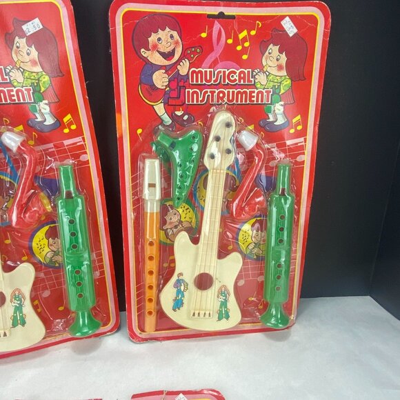 Vintage 90s Kids Play Plastic Musical Instruments New in Package Lot of 3 - Picture 3 of 10
